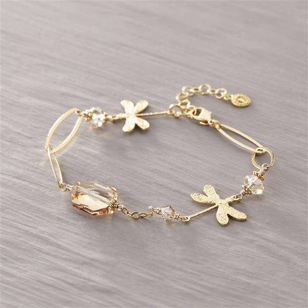 LA SIRENITA. Pulsera en cadena con libélulas