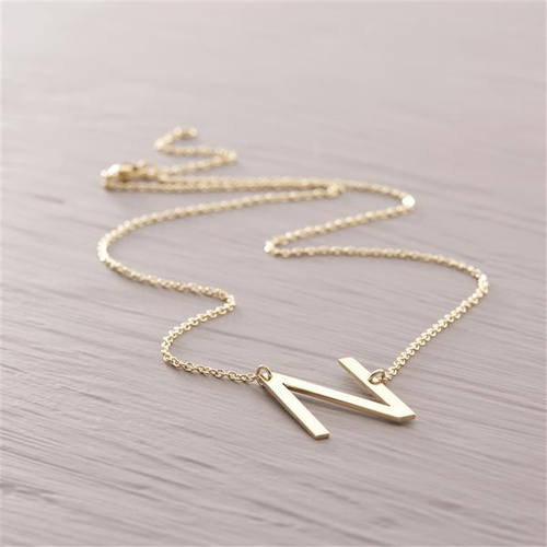 N - NUNCA TE OLVIDARÉ. Colgante con la letra N.