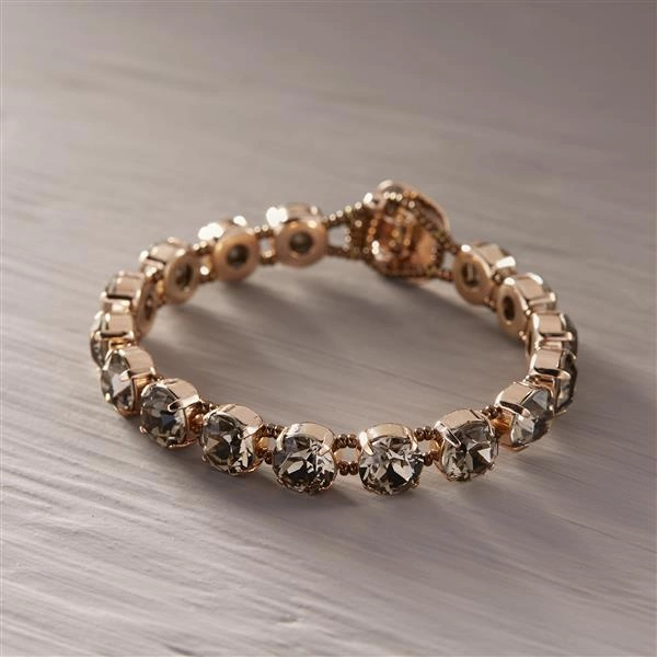 SIMPLEMENTE MÍA. Pulsera con cristales grises 