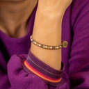 Bransoletka z koralików, z perłami i kryształami. DLA MAMY