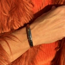 Srebrna bransoletka z grawerowanym zdobieniem. PIĘKNE CHWILE