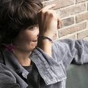 Pozłacana bransoletka z granatowych koralików. CZY PAMIĘTASZ