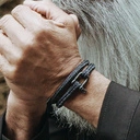 Męska bransoletka z granatowej liny żeglarskiej. CABO VERDE