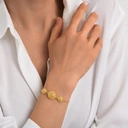 Złocona bransoletka na łańcuszku z ażurowymi półkulami. AŻUR MON AMOUR