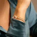 Koralikowa bransoletka z kryształkami i perłami. DO KORONKI