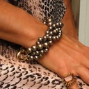 Pięciorzędowa bransoletka ze szklanych pereł Majorka. SPLECIONE SPOJRZENIA