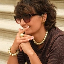 Elastyczna bransoletka z pereł i kółek z kryształkami. ORBITA ŚWIATŁA