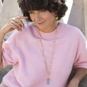 Naszyjnik z łańcuszka ozdobiony cyrkoniami. LEKKI