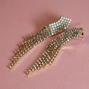 Długie, asymetryczne kolczyki z cyrkoniami. JENNY