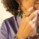 Minimalistyczny, pozłacany pierścionek z dekorem. JESTEM INNA