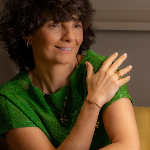 GUIDO. Pulsera con bola de cristal