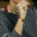 Złoty regulowany pierścionek z ozdobną literką O. O - OLA