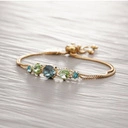 Podwójna bransoletka na łańcuszku z kryształkami. DELIKATNE PIĘKNO