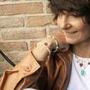 Bransoletka z pereł ze złoconą zawieszką do personalizacji. BLASK PEREŁ