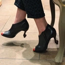 Niebieskie botki z odkrytym palcem r 39-40. HARAJUKU