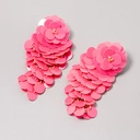 Długie kolczyki wiszące z różowymi płatkami z akrylu. HIACYNTY W ROZKWICIE