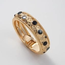 Pozłacana bransoletka z czarną emalią i tłoczeniami. KLEJNOT BAROKU