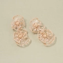 Lekkie wiszące kolczyki kwiaty z pozłacanego drucika. SŁONECZNA BRAZYLIA