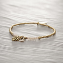 Liść z bajki. Bransoletka z koralikami