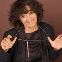 Długi naszyjnik na łańcuszku z półobręczą i chwostem.  GOLD FOR BOLD