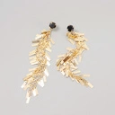 Pozłacane kolczyki wiszące w kształcie wodospadu. MAY DAY