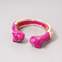 Złocona bransoletka z dwiema głowami panter z cyrkoniami. PORÓŻNIONE