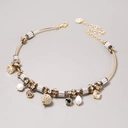 Sztywny naszyjnik z perłami, koralikami i kryształami. DONNA SUMMER