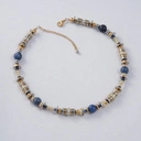 Naszyjnik z kobaltowymi sodalitami i cyrkoniami. LA SEINE BLEUE