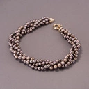 Naszyjnik ze szklanych pereł Majorka w kolorze mokka. KAWA Z CZEKOLADĄ