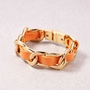 Szeroka pancerka z pomarańczowym paskiem. ZŁOCISTA ALEJA