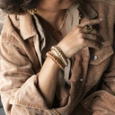 Urocze kolczyki na kółkach z pozłacanymi kuleczkami. BOTTICELLI 