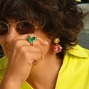 Wiszące kolczyki kule z kwiatkami w różnych kolorach. BUKIET ZMYSŁÓW