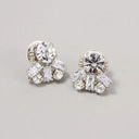 Krótkie kolczyki z przezroczystymi kryształkami. TRIANON