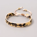 Wąska bransoletka w cętki pantery z paciorków Miyuki. LOUISE