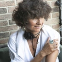 Regulowany czarny choker na tasiemce z różą z organzy. CZARNY KWIAT