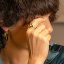 Krótkie, wiszące kolczyki ważki zdobione kryształem. LATO W PEŁNI