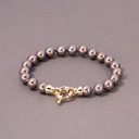 Bransoletka ze szklanych pereł Majorka w kolorze mokka. DŁUGI WIECZÓR