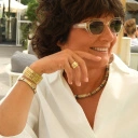 Pozłacana elastyczna bransoletka z ogniw ze stali. CHAMP ELYSSES