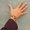 Sześciorzędowa bransoletka z paciorków Miyuki z cyrkoniami. CLARA