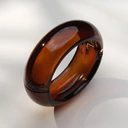 Sztywna bransoletka z ciemnobrązowego akrylu. TO MÓJ DZIEŃ