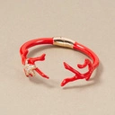 Bransoletka a la koralowiec z gwiazdką z cyrkoniami. BOGINI OCEANÓW