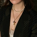 Klasyczny naszyjnik z pereł naturalnych pod samą szyję. KLASYKA