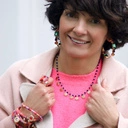 Bransoletka z kolorowej liny z rubinowymi kryształamii. ORIENTUJ SIĘ