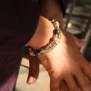 Bransoletka z kobaltowymi sodalitami i cyrkoniami. CAFE DE FLORE 