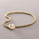 Złoty naszyjnik choker z zapięciem typu toggle. MIEJ TĘ ŚMIAŁOŚĆ