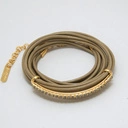 Owijana bransoletka na rzemyku z kryształkami. ZAKUPY NA CARMEL