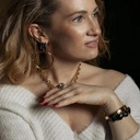 Pozłacany naszyjnik z łańcucha z zawieszką sercem-kłódeczką. ZAMEK DO SZCZĘŚCIA