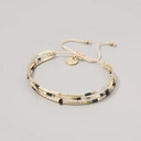 Bransoletka z paciorków Miyuki, z akcentem z onyksu. MAGIA PROWANSJI