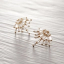 Kolczyki wkrętki z łezkami z kryształów górskich. CHURROS