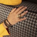 NO TENDA MIEDO DE VOLVERSE LOCA. Pulsera con tanga de cuero